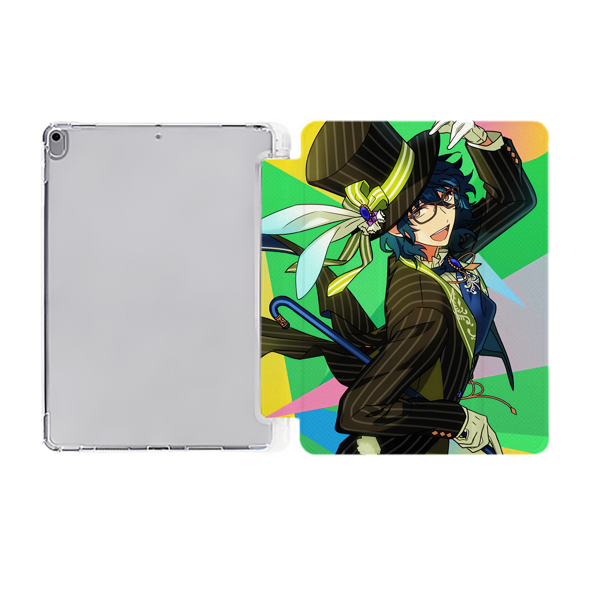 （画像用） あんさんぶるスターズ! Ensemble Stars IPad ケース ペン収納付き 三つ折りスタンド PUレザー×シリコン 対応機種9.5/10.5/10.9インチ